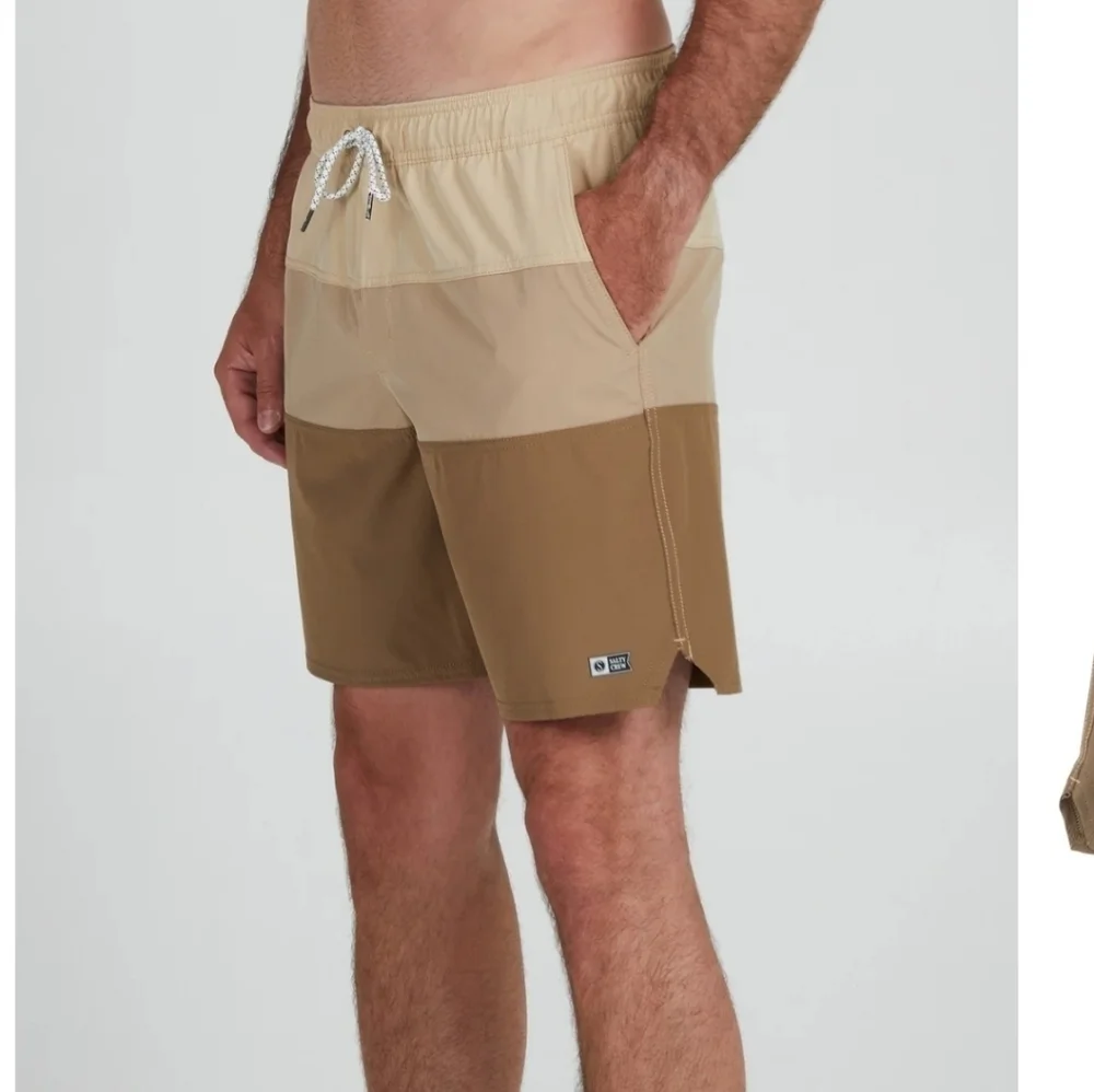 Salty Crew Boardshorts Beacon 2 Elastic -Sand Size Small